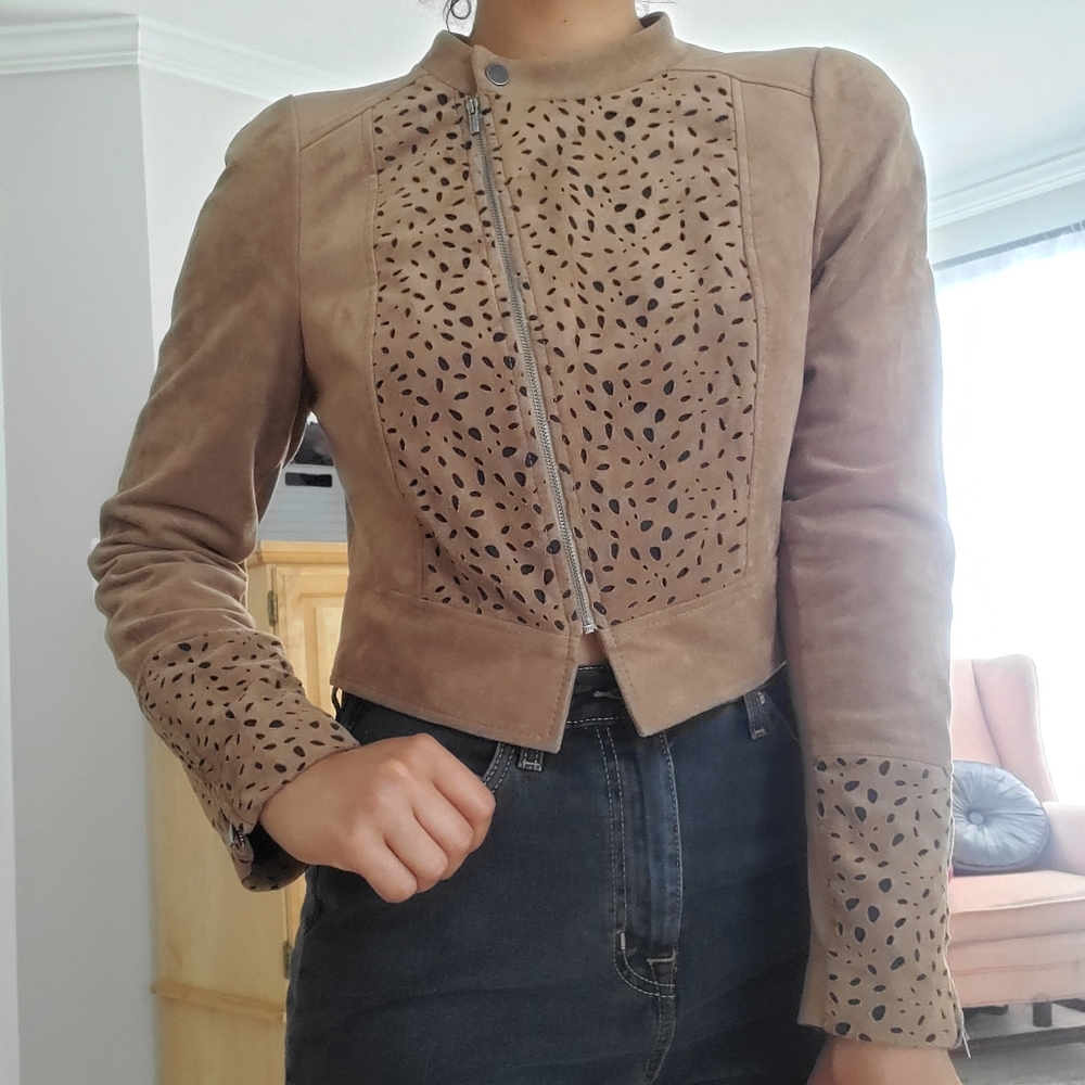 BCBG MaxAzria Suede Skyler jacket sz. L
